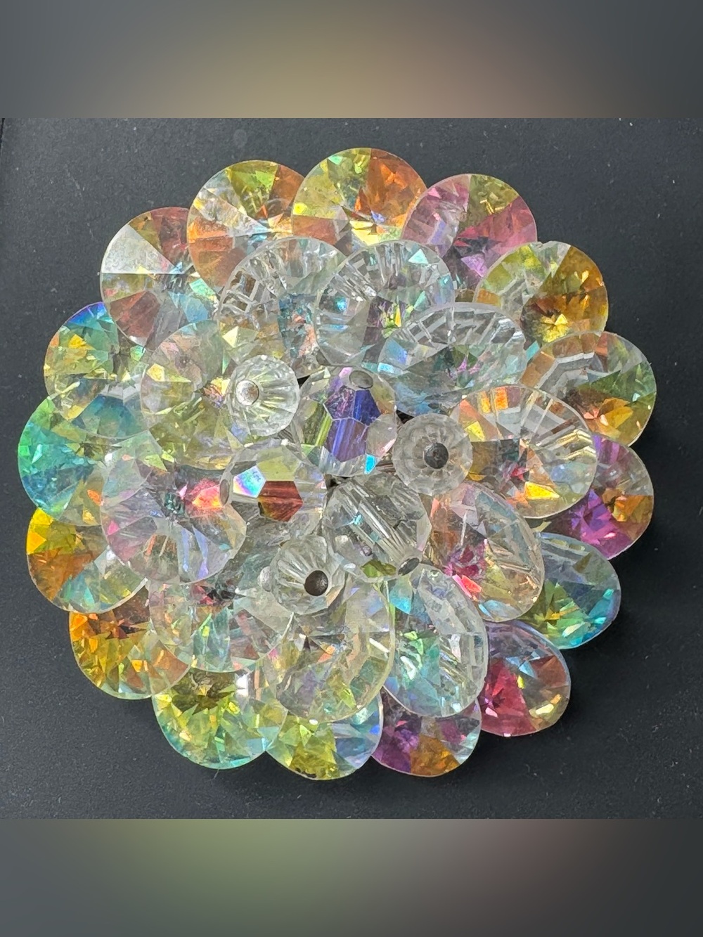 Aurora Borealis AB Crystal Rhinestone Brooch